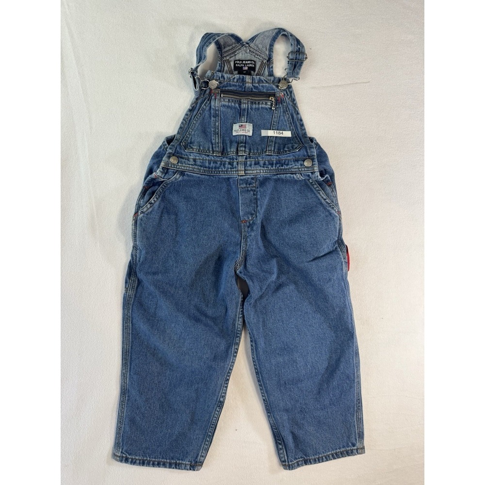 Polo Jeans Ralph Lauren Overalls Kids 4T Blue Denim Nice